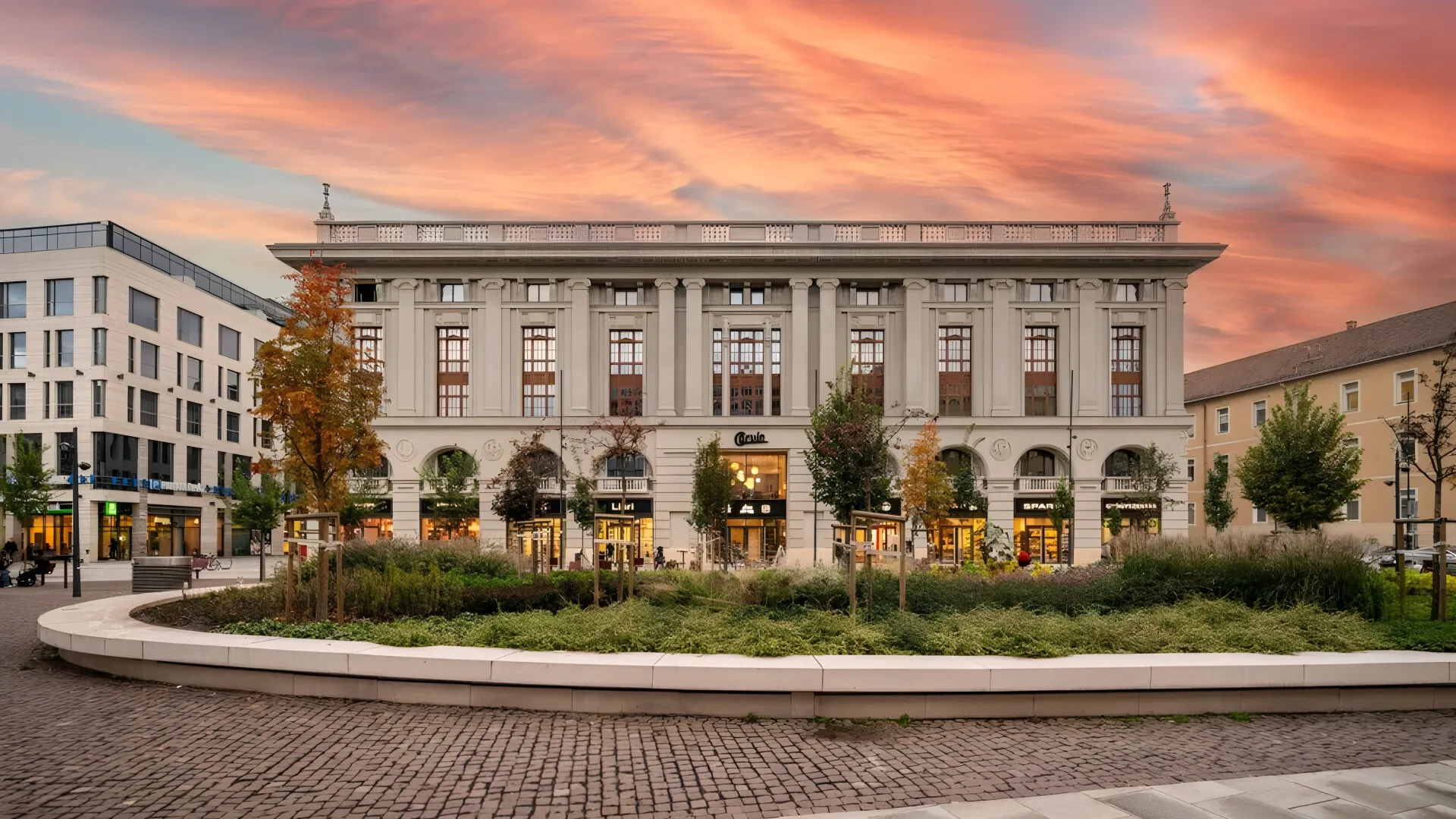 A Corvin Palace épülete a Blaha Lujza téren, ahol a Time Out market Budapest van