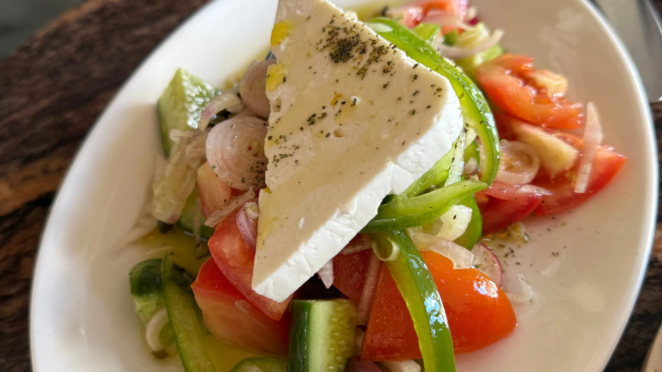 Greek salad at Etheus