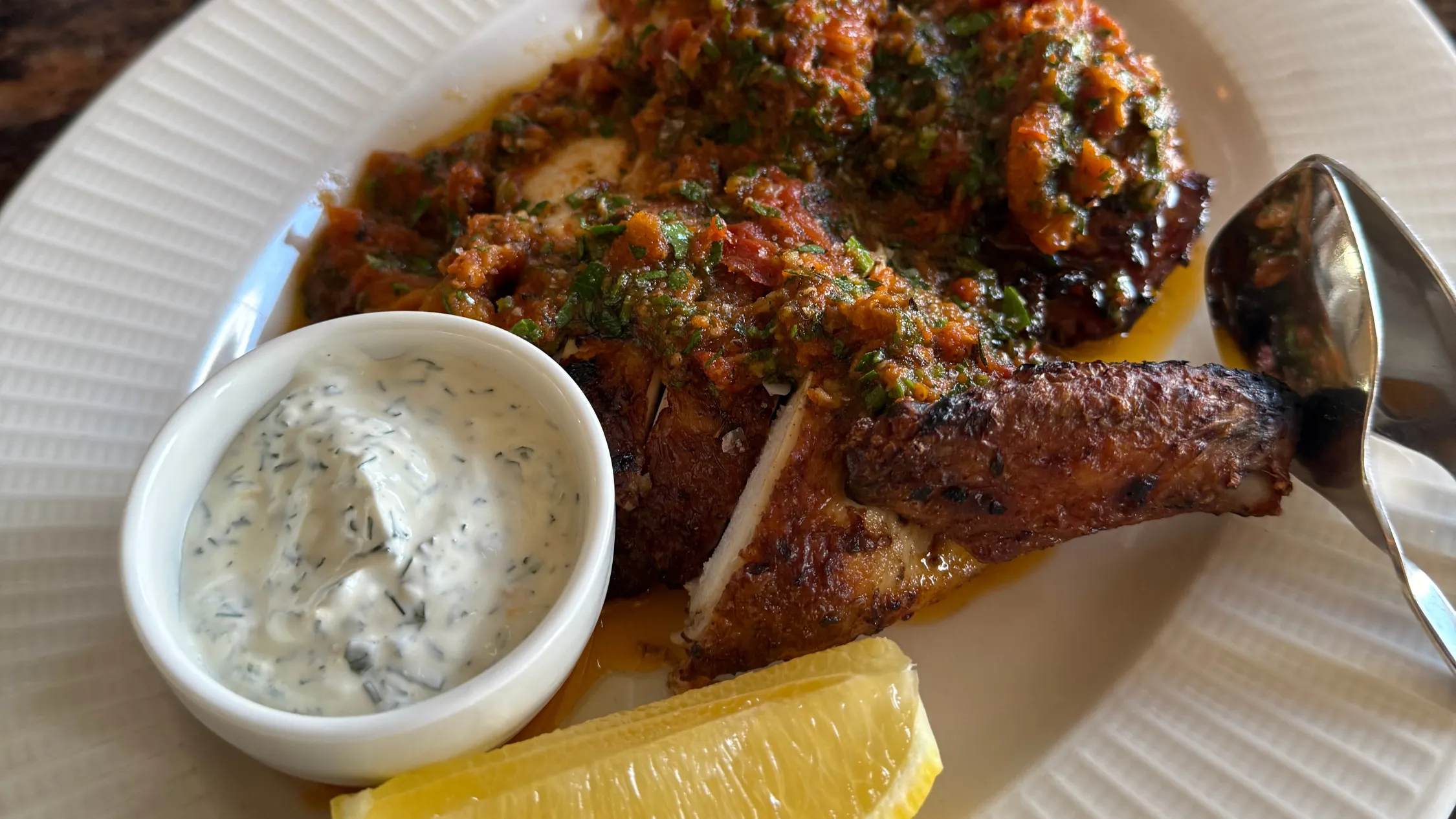 Chicken dish at Etheus