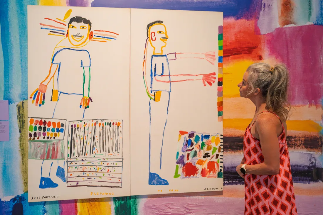 Painting in art gallery