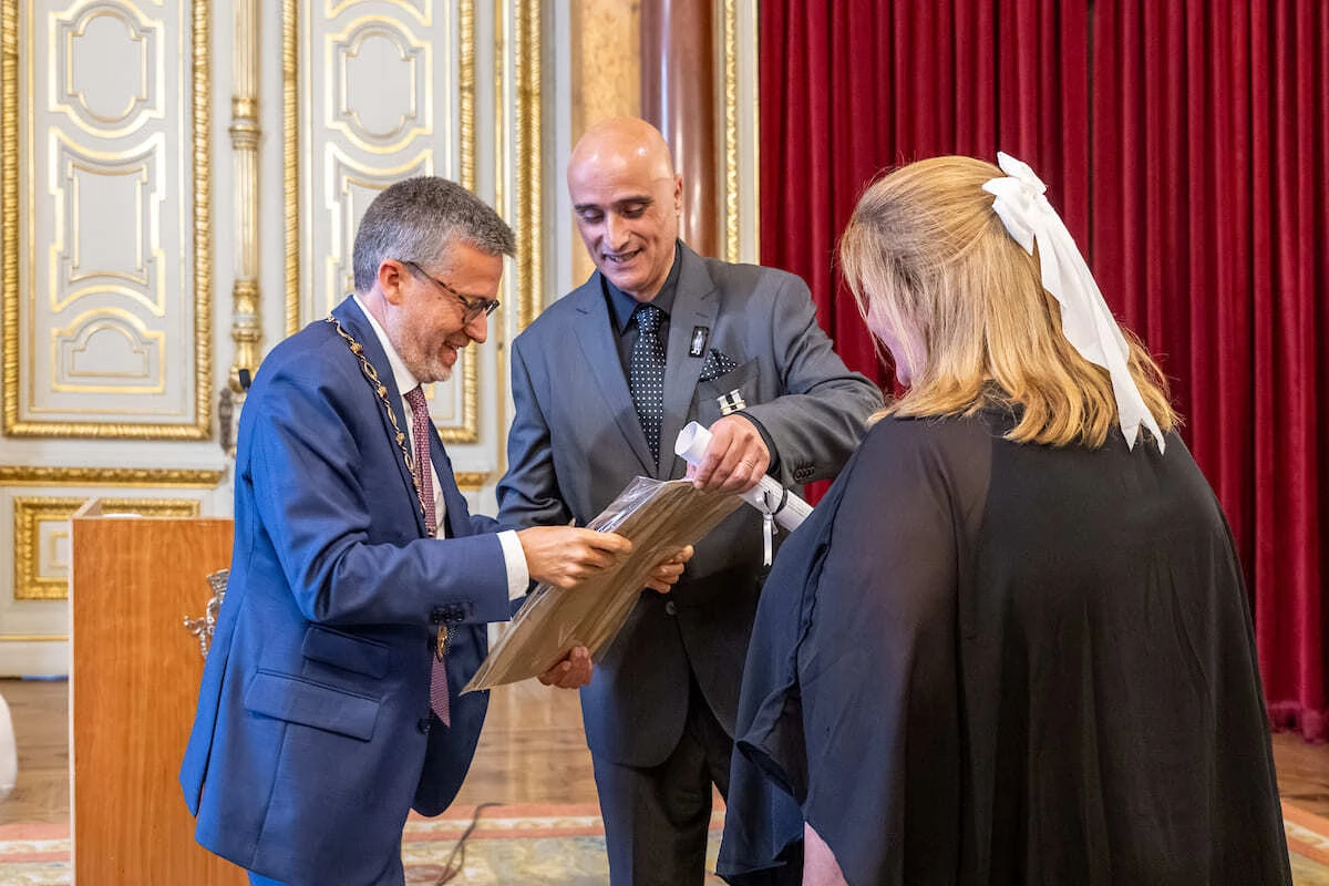 Carlos Moedas, Lu&iacute;s Louro e Lu&iacute;sa Louro