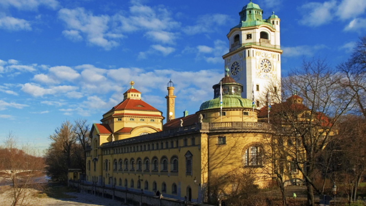 The Müllersche Volksbad, exterior view, Art Nouveau, built in 1901, the world's first public indoor swimming pool, Munich, Bavaria, Germany, Europe