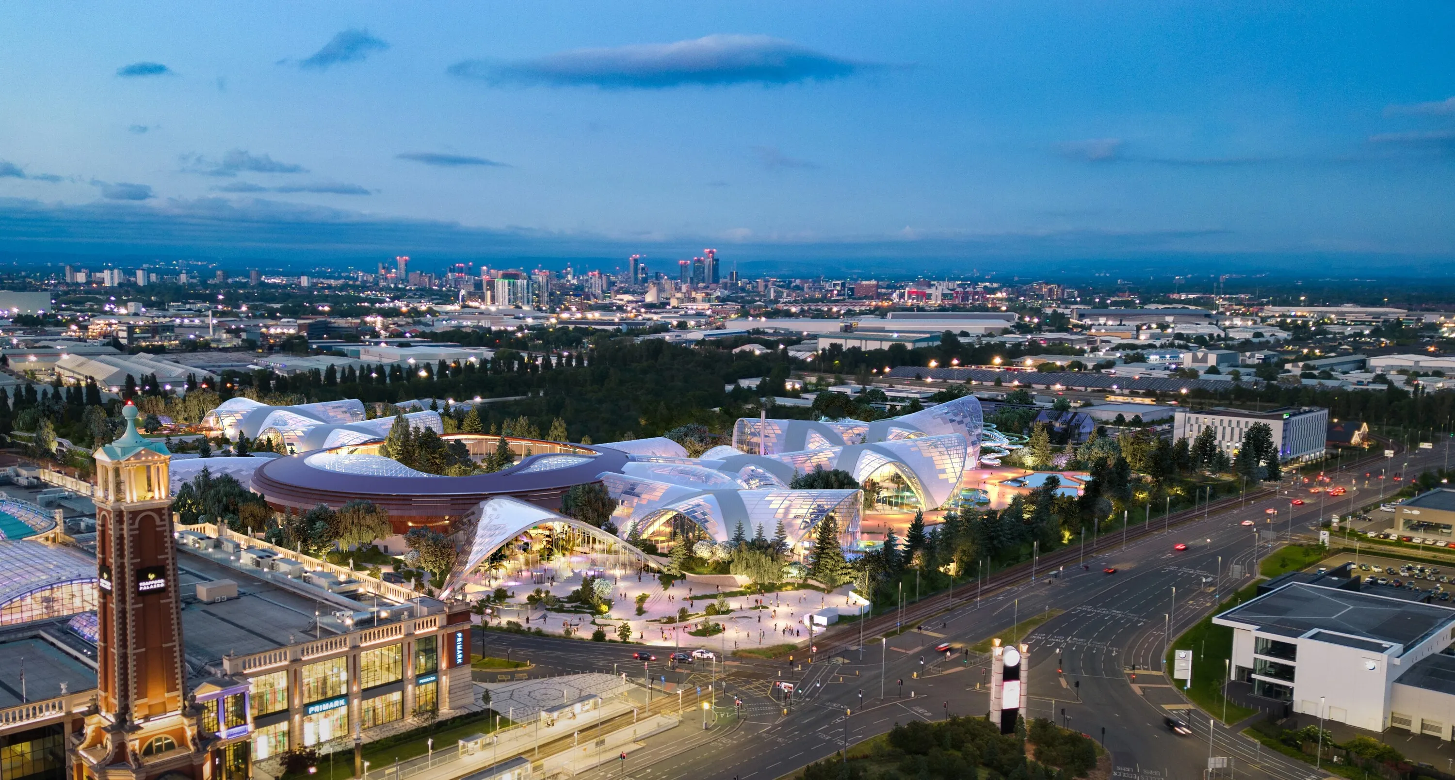 CGI of the Therme Manchester, currently being built