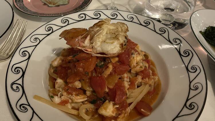 Plate of food at Villa Igea Palermo Sicily