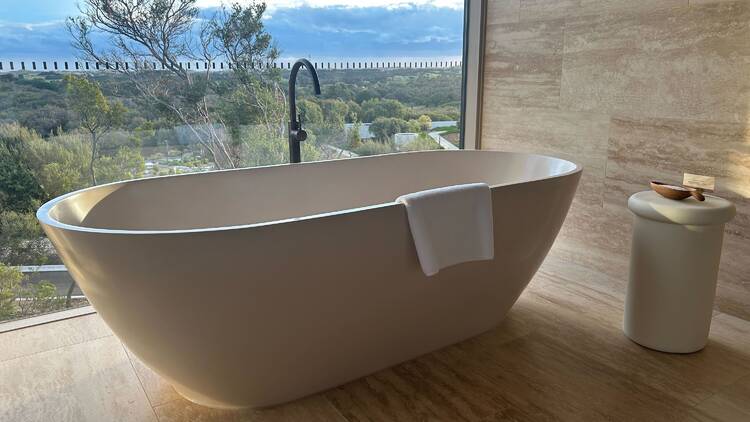 The bath in one of the Sanctuary villas at Alba Thermal Springs and Spa.
