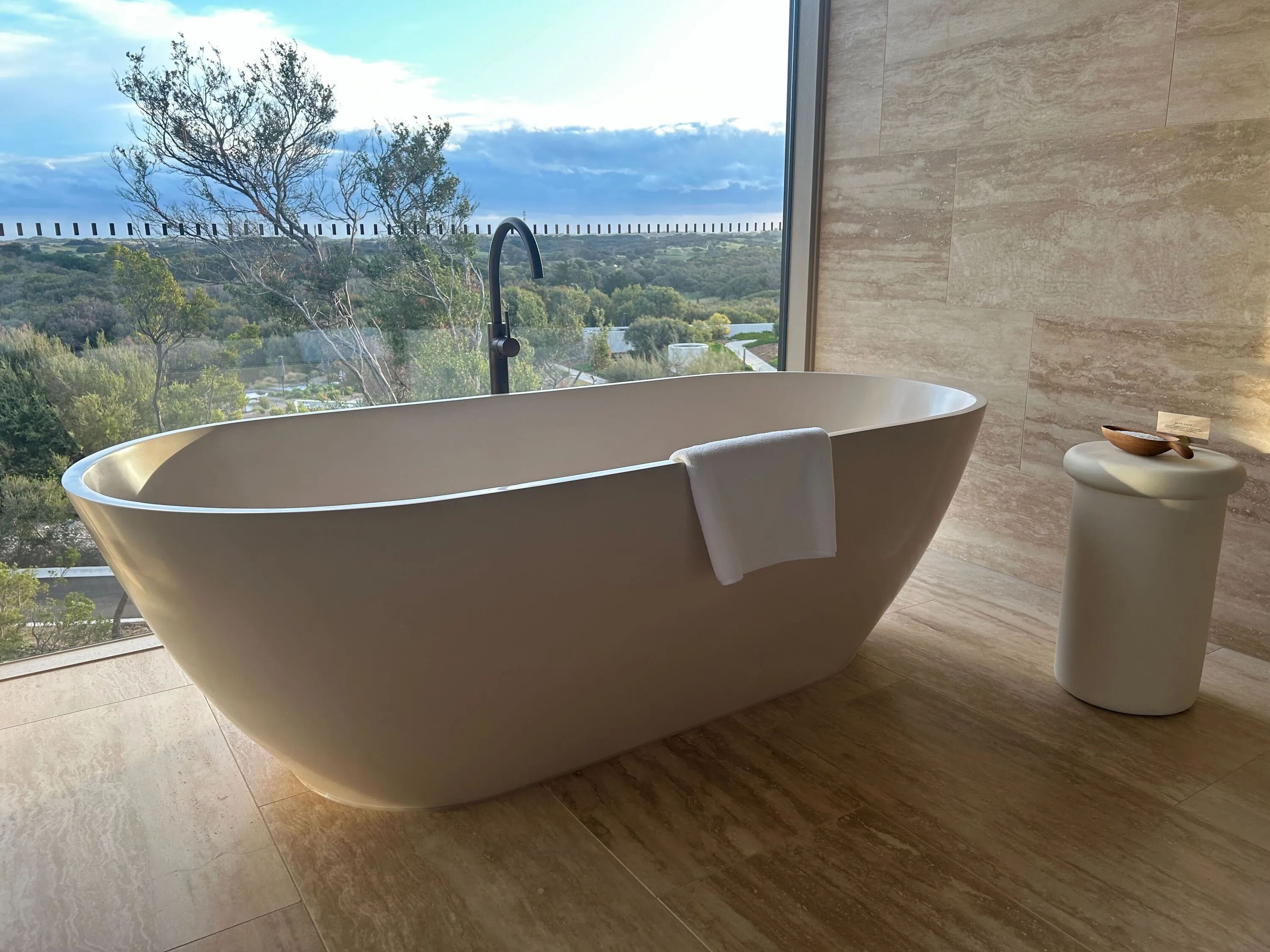 The bath in one of the Sanctuary villas at Alba Thermal Springs and Spa.