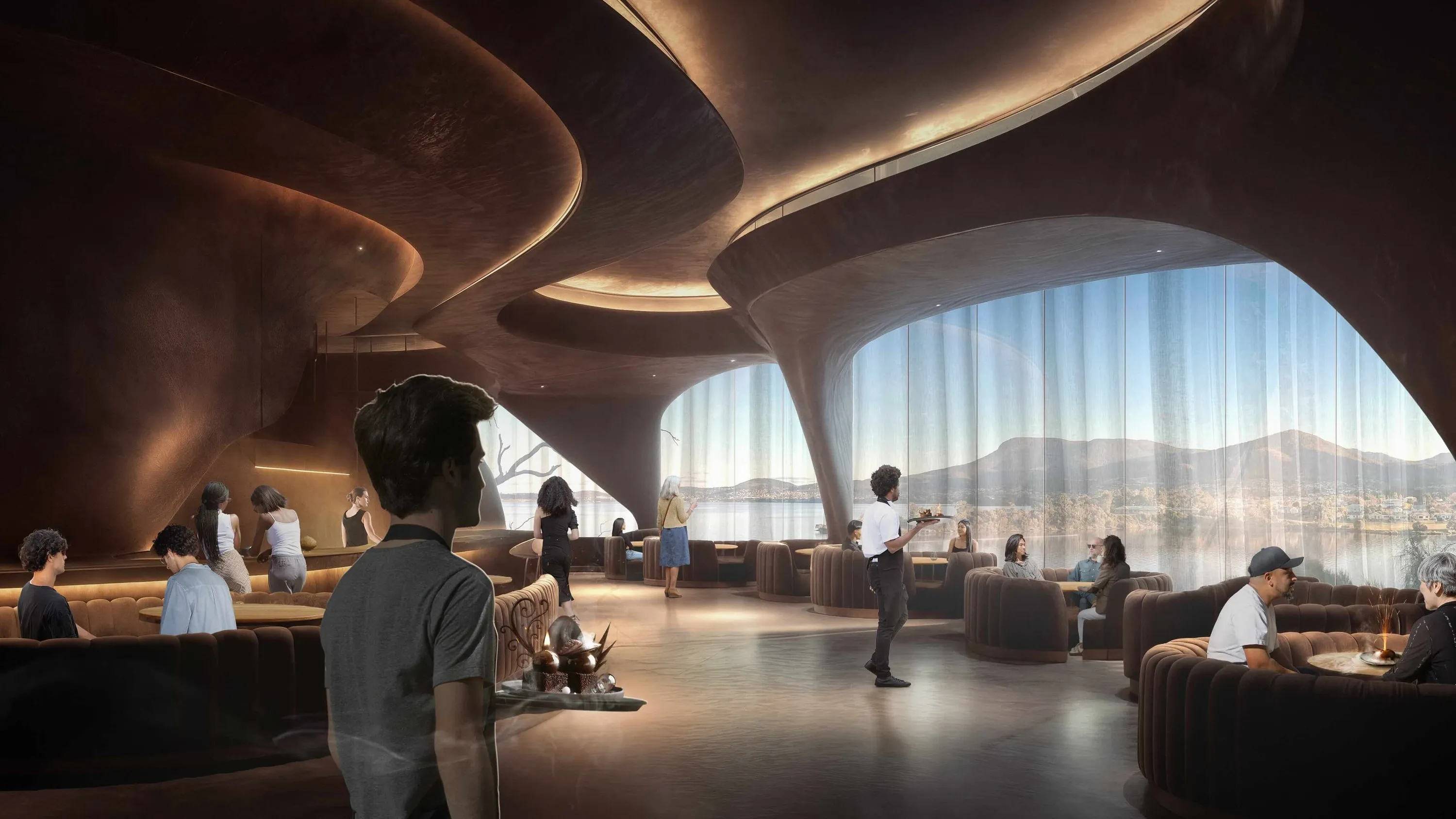 Render of chocolate cafe