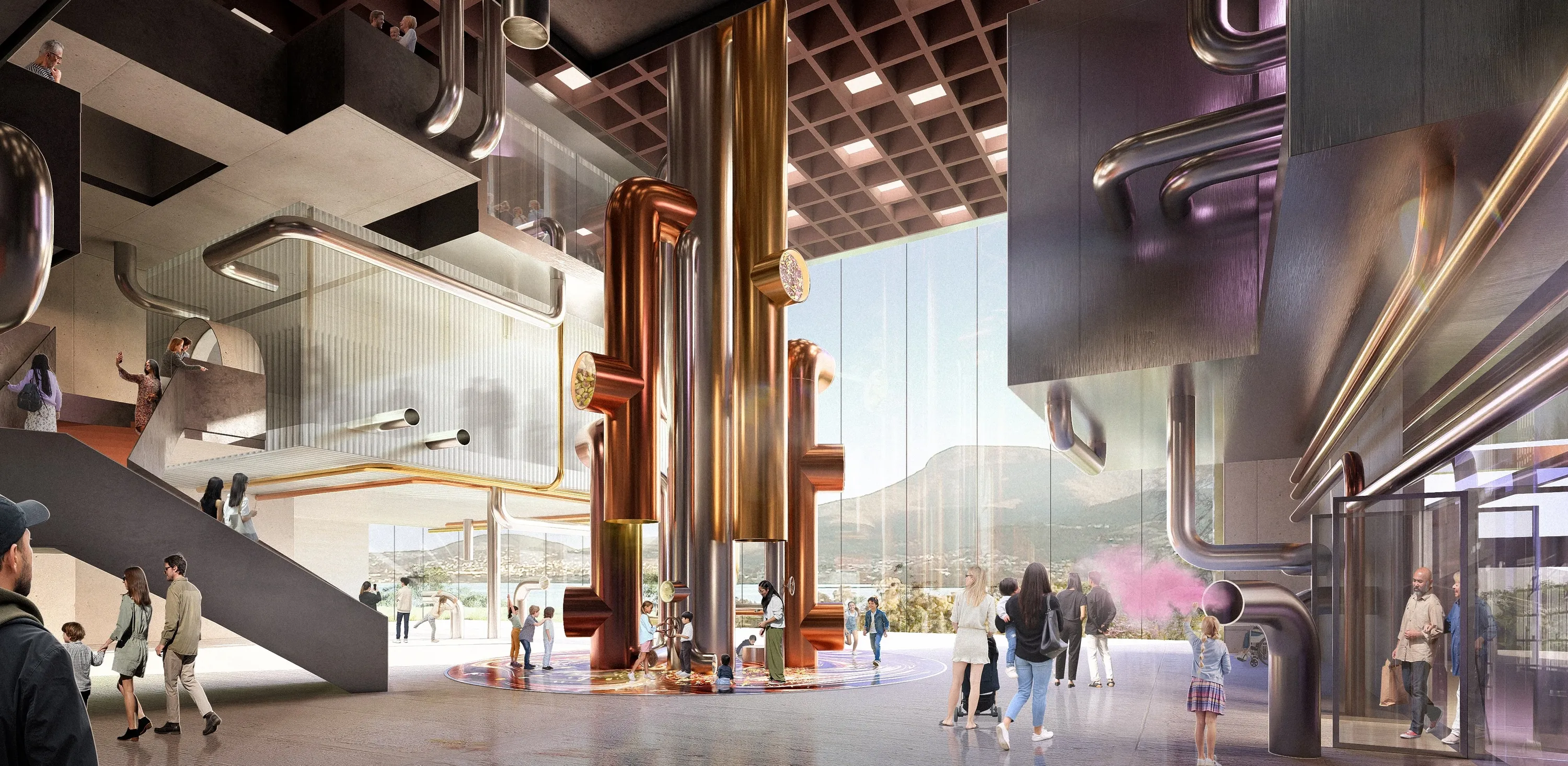 Render of chocolate central