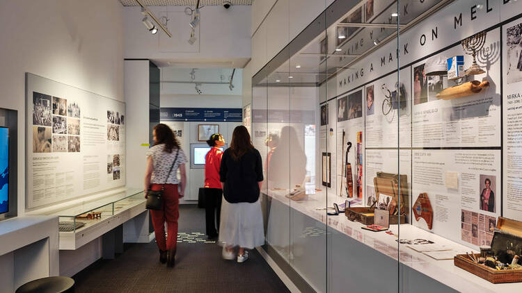 People at a museum exhibit