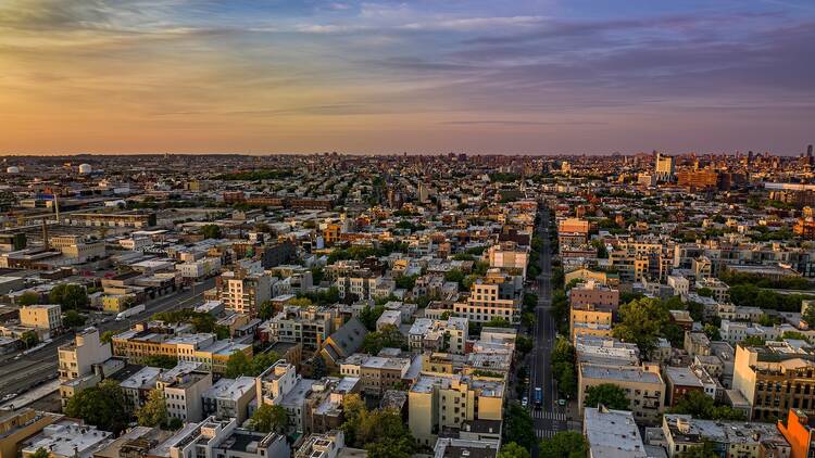 Aerial view of Greenpoint, Brooklyn