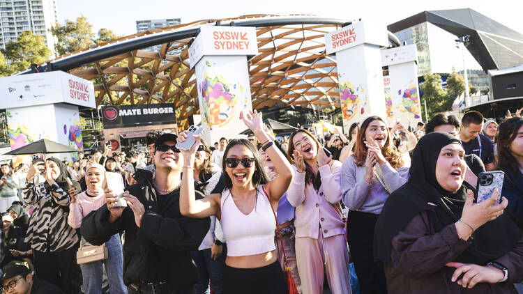 Crowd dancing at SXSW Sydney