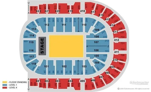 Ariana Grande seating plan at the O2