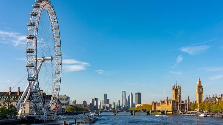 London Eye and Houses of Parliament