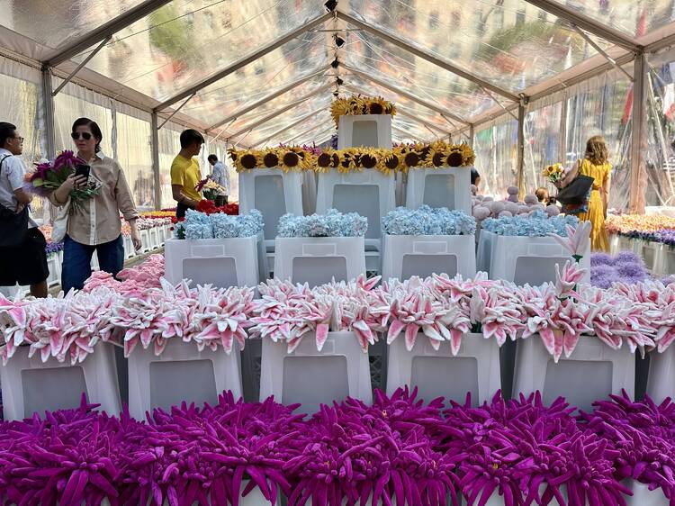 Get a free faux flower this weekend at Cj Hendry’s mega-popular Flower Market