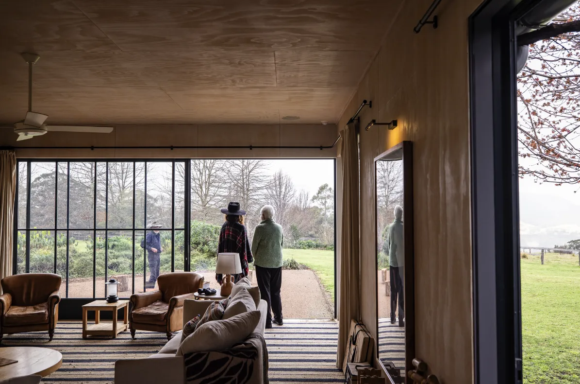 Couple in farm house