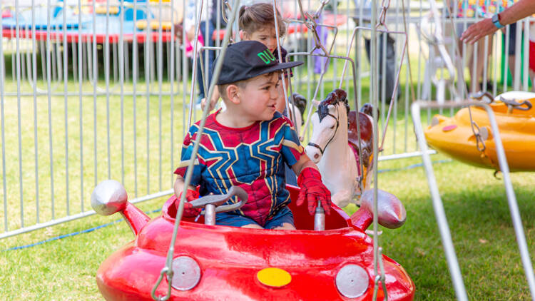 Boy riding at the carnival
