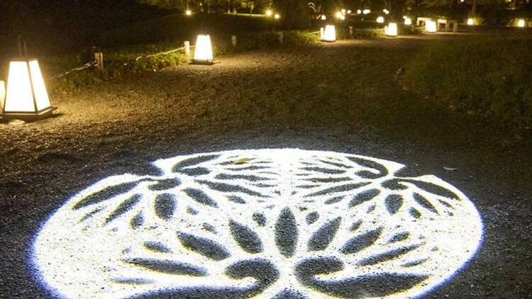 秋の夜長の小石川後楽園