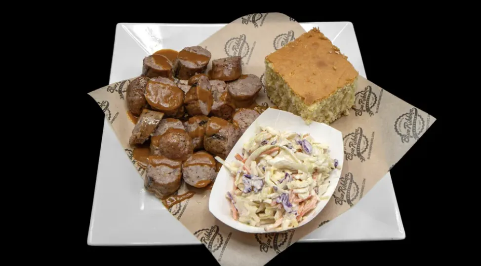 Texas Hot Link Plate Blue Ribbon BBQ