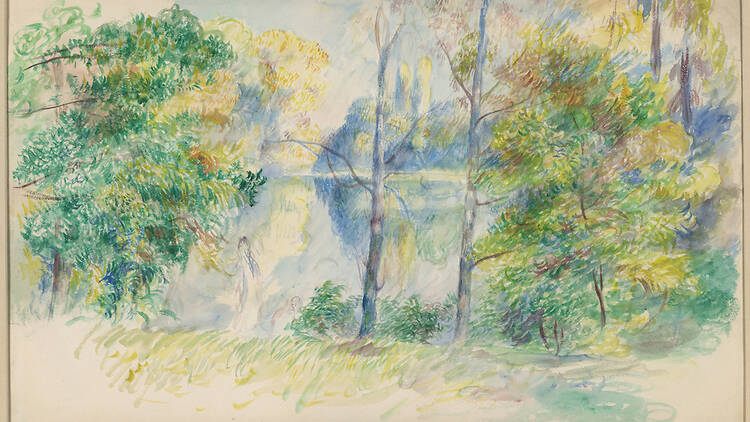 W3466,Renoir,Auguste,2010.122,1841-1919.   View of a Park  ca. 1885, 247244, Watercolor, touch