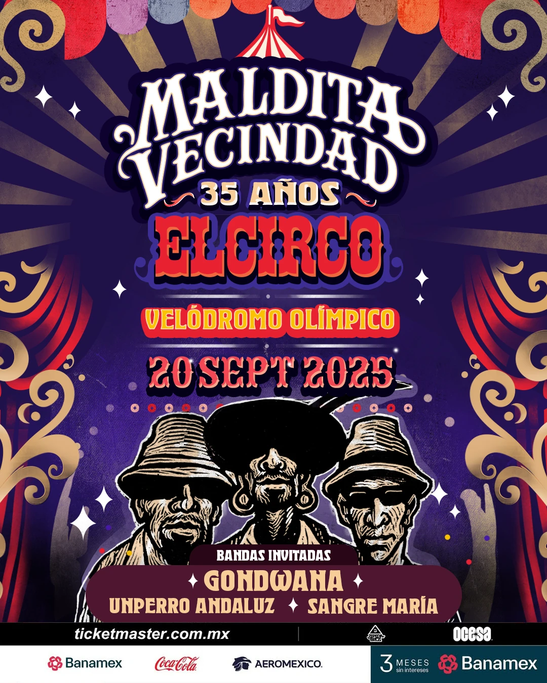 La Maldita Vecindad tocar&aacute; completo El Circo en el Vel&oacute;dromo. Tenemos boletos