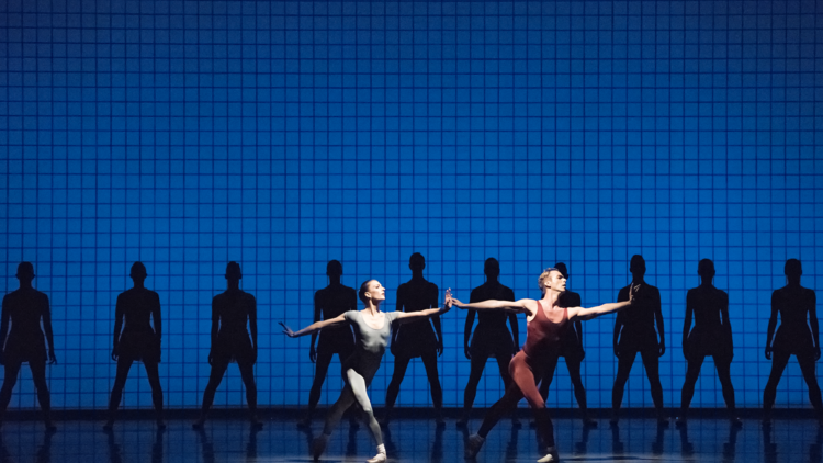 Ballet dancers on stage