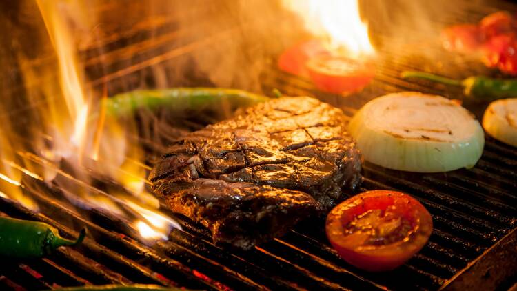 Meat on braai