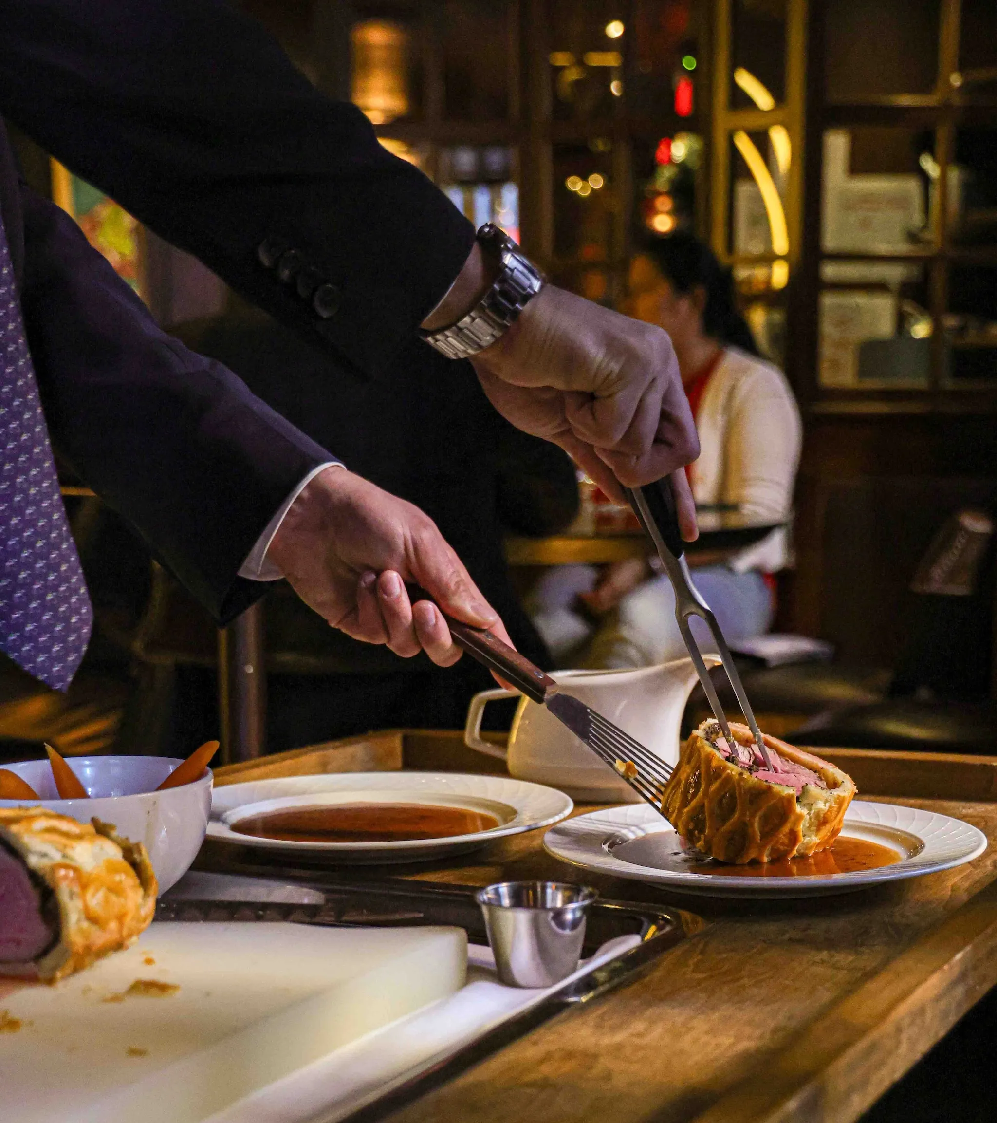 Tableside Beef Wellington at Harry's