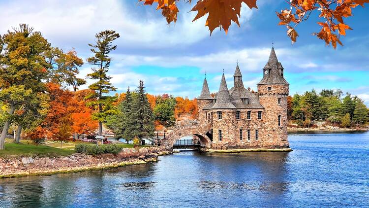 Boldt Castle during the autumn