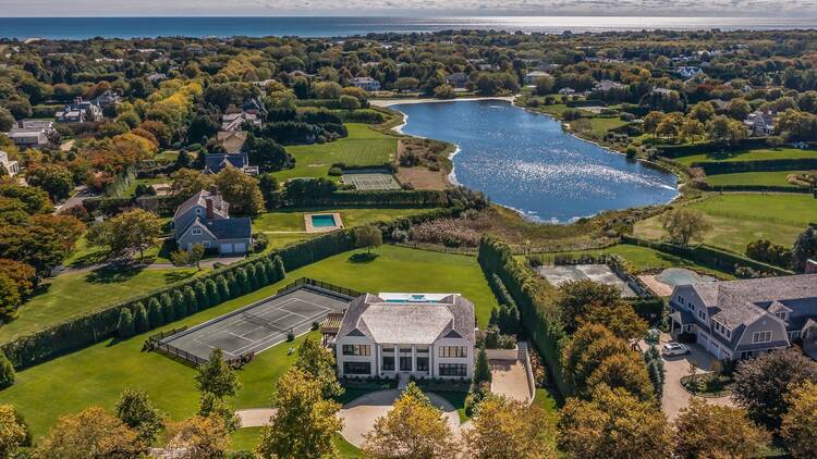 Aerial view of the Hamptons