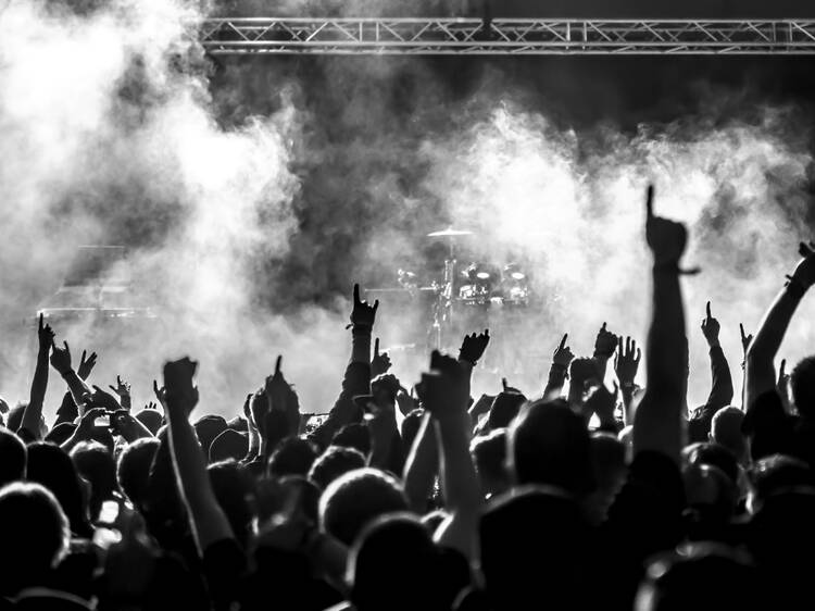 Crowd enjoying a concert