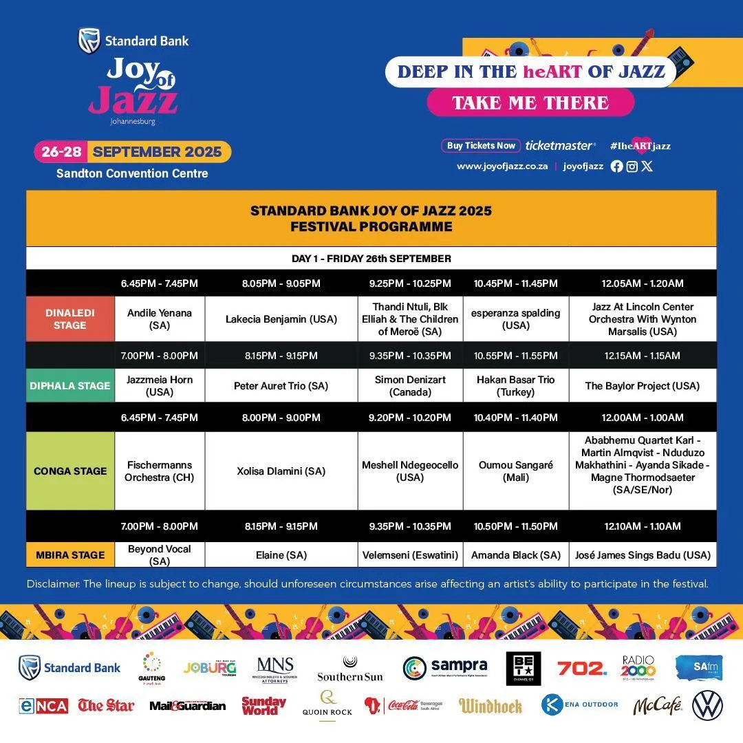 Joy of Jazz Friday line up