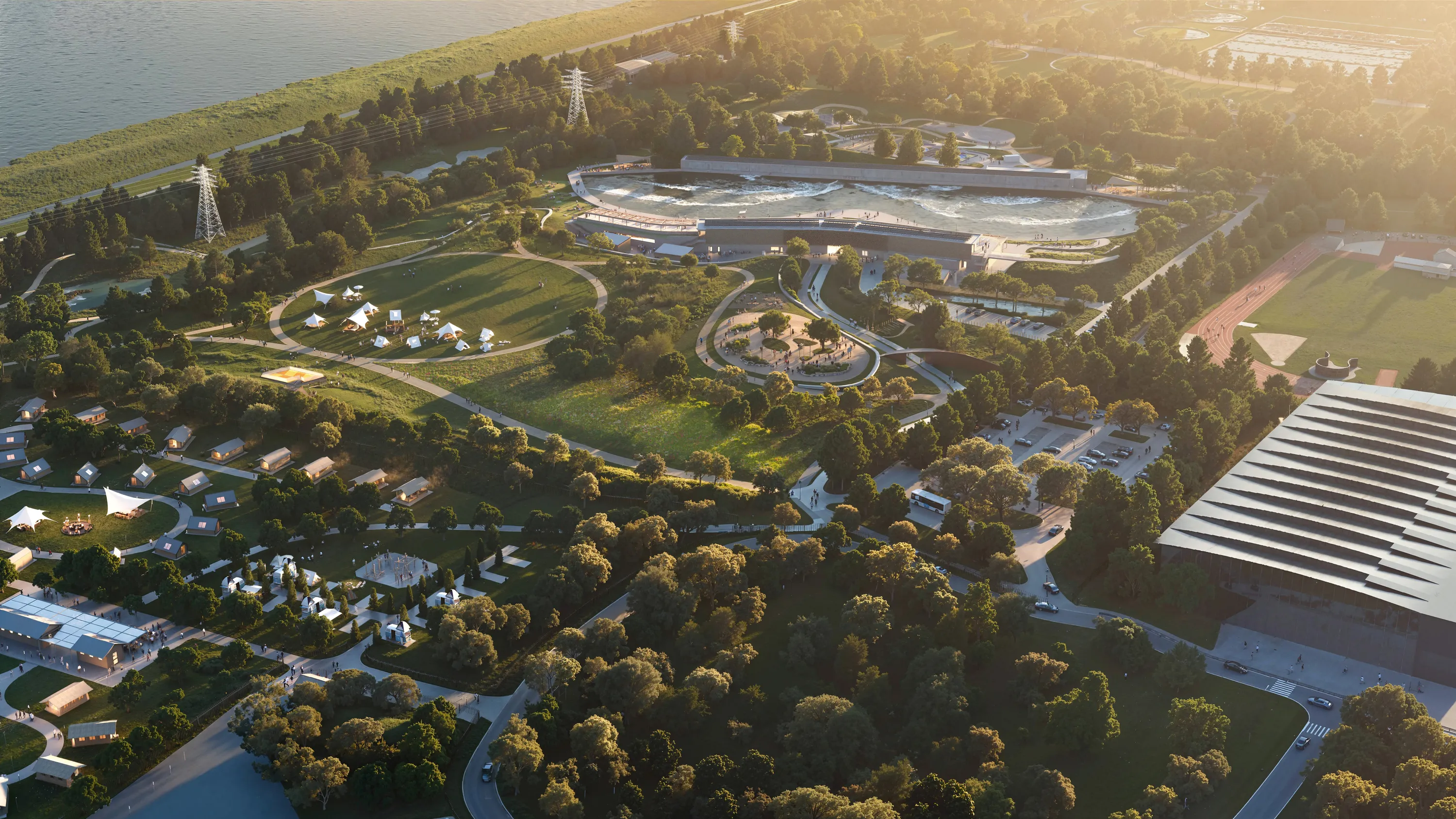 The proposed surf lake at Lee Valley Leisure Complex.
