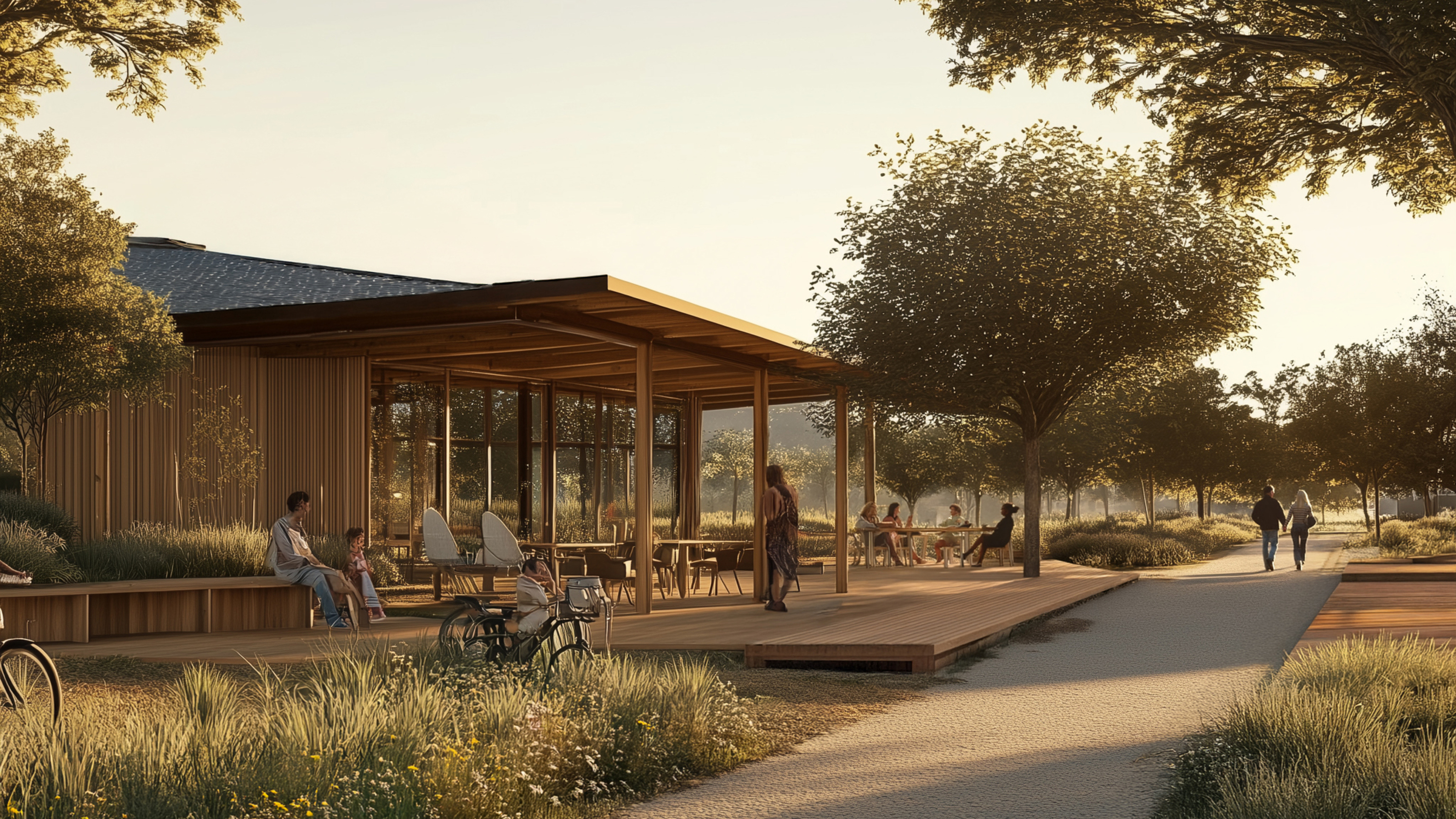 A cafe at a proposed new surfing resort in north London