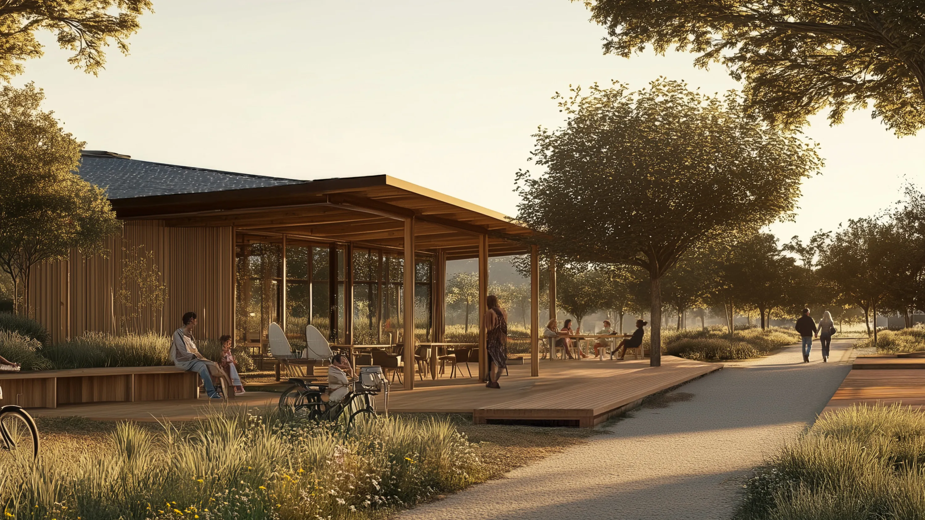 A cafe at a proposed new surfing resort in north London