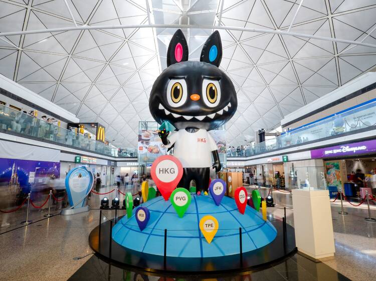 Labubu 香港機場打卡位登場 必看 King Mon 七米高打卡裝置位置 Labubu 抽獎活動