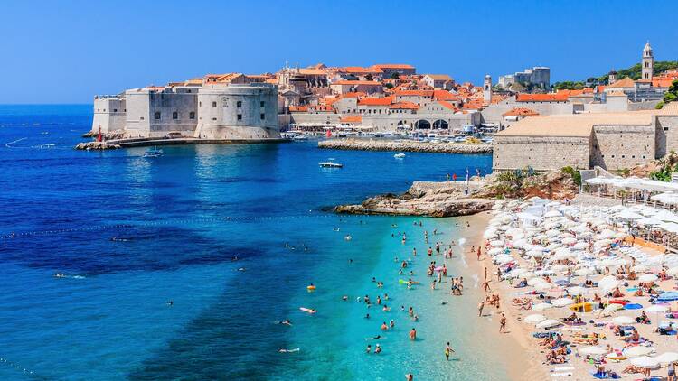 Panoramic view of the Old Town of Dubrovnik, Croatia