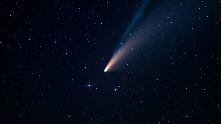 Comet in the night sky