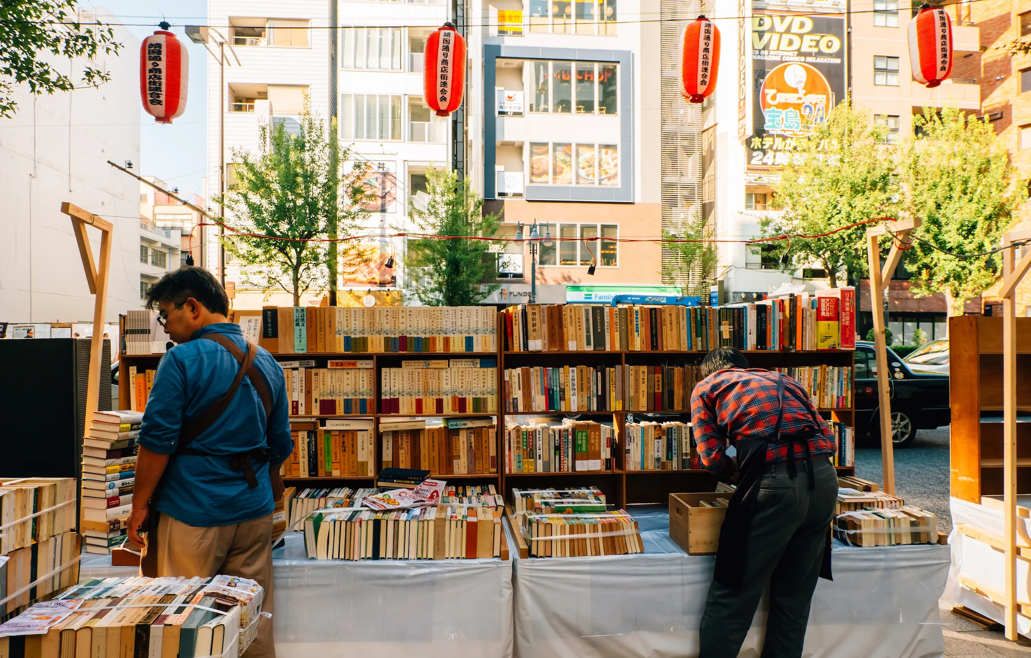 a bookstore in Jimbocho, famous street area for old/ second-hand books in tokyo
