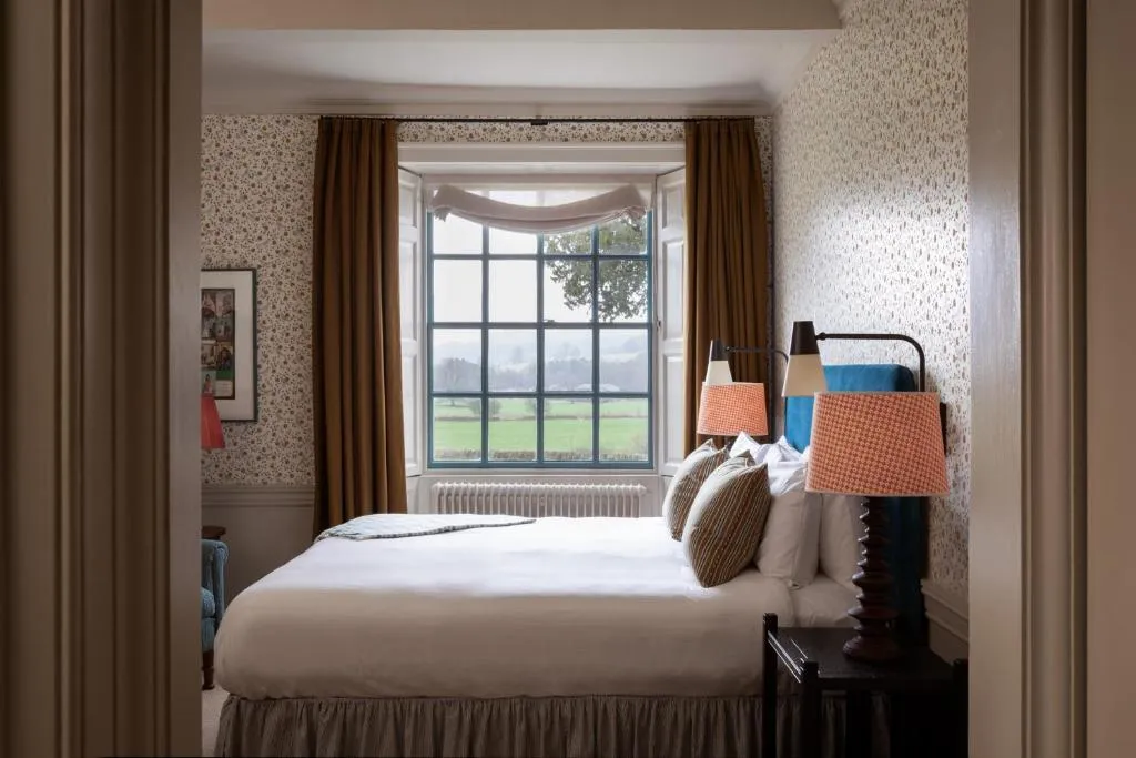 A bedroom at Cavendish Hotel in Derbyshire