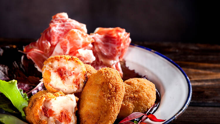 Spanish croquettes on a plate