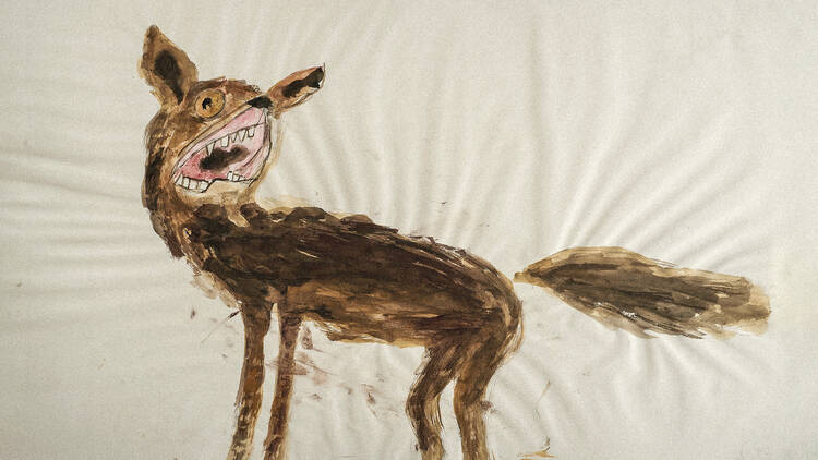 Dibujo de un zorro herido / Dibuix d’una guineu ferida (Teatro María Guerrero).