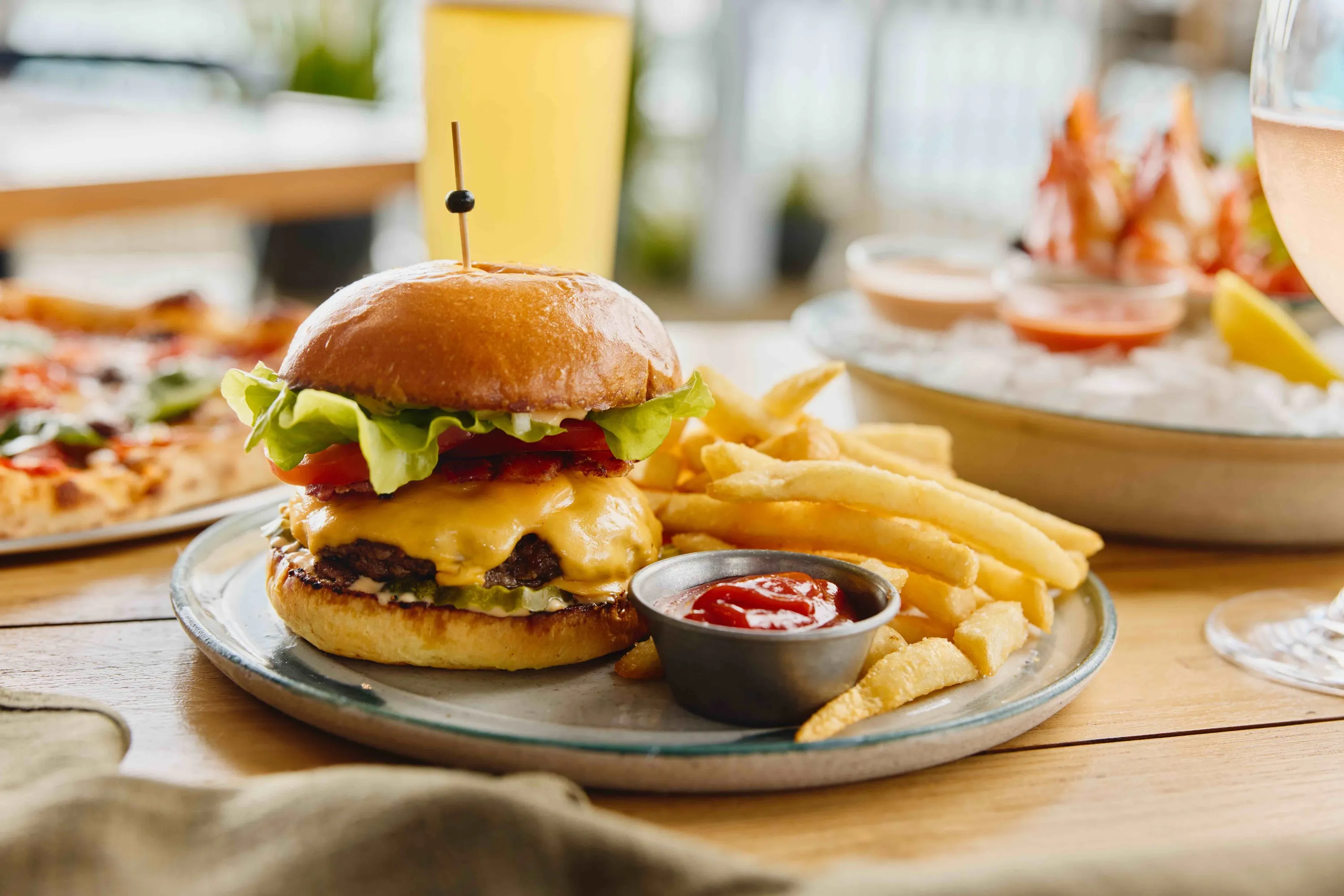 The burger at Opera Bar