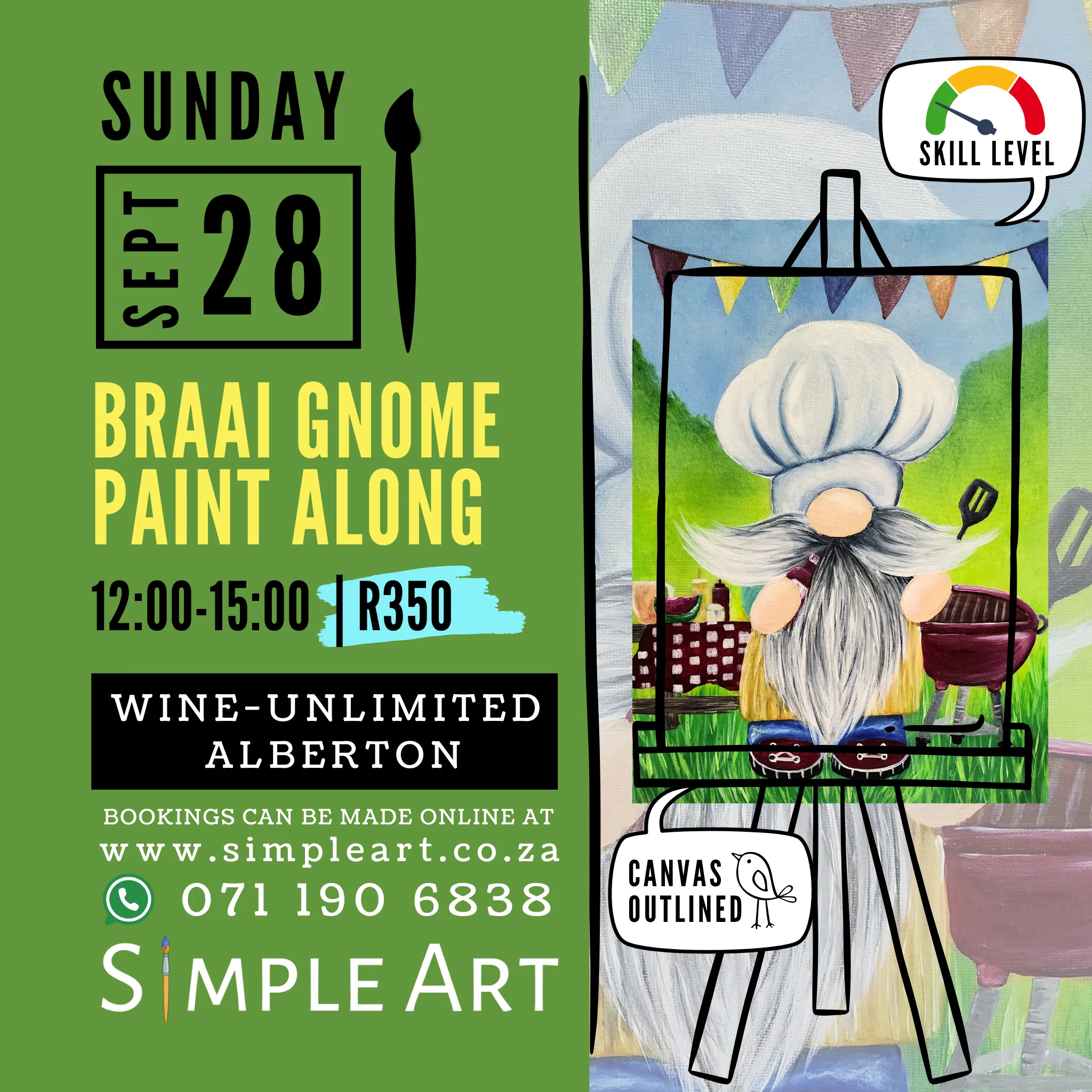 Braai Gnome Paint Along