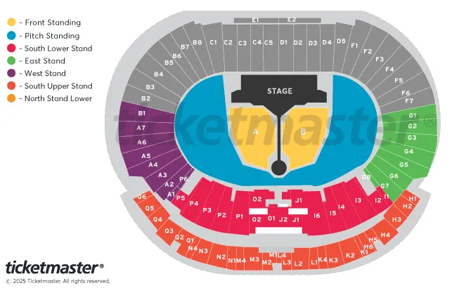 The seating plan of Hampden National Park Stadium, Glasgow