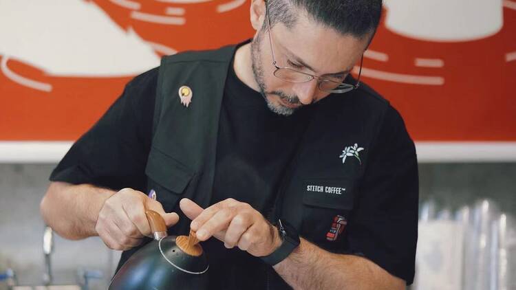 Stitch Coffee Founder Nawar Adra - Tasting event at Walkabout Coffee