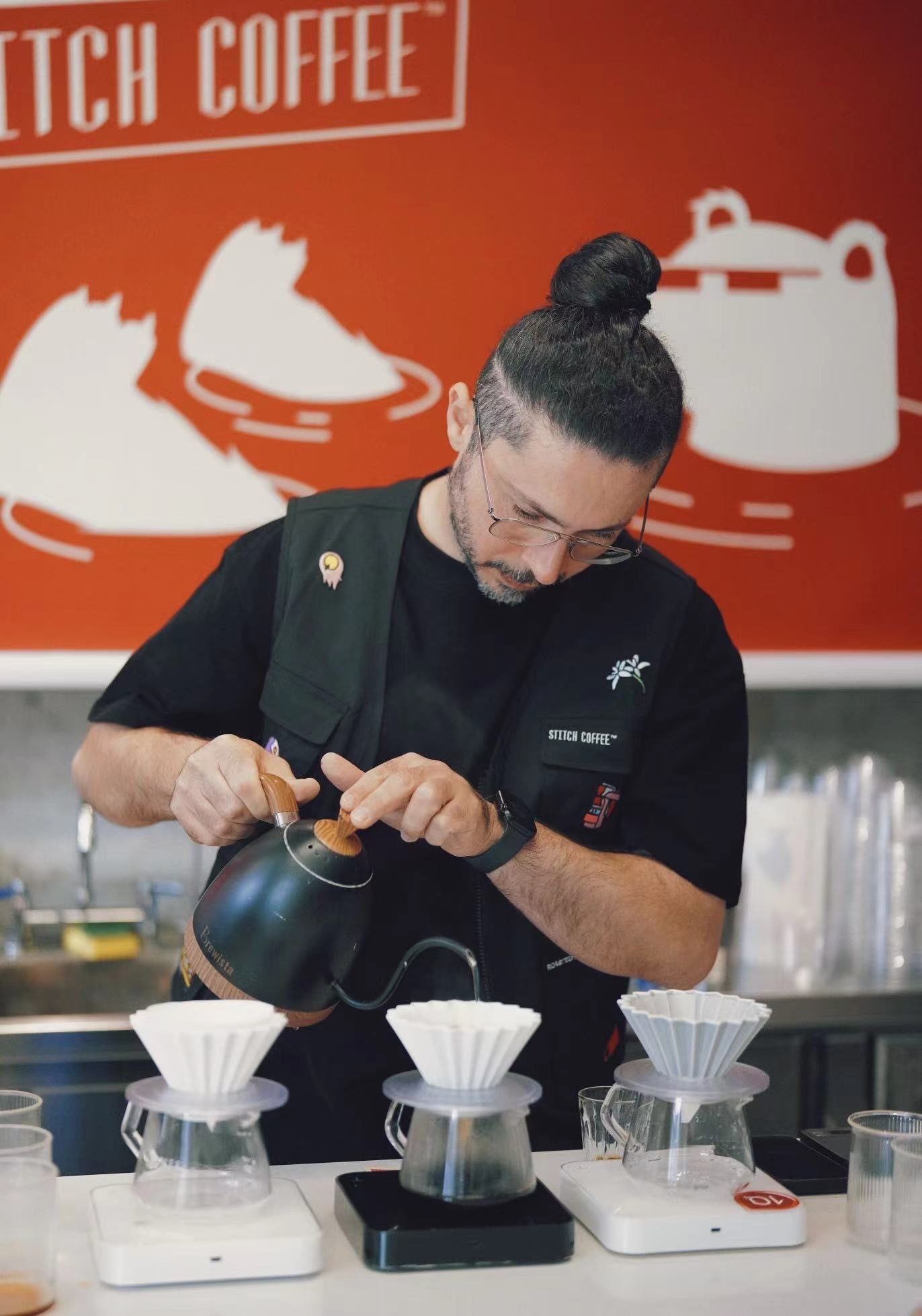 Stitch Coffee Founder Nawar Adra - Tasting event at Walkabout