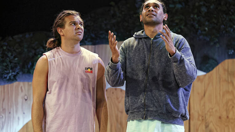 Two actors in Whitefella Yella Tree