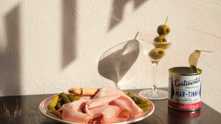 Continental Deli Snacks and a Martini at Continental Deli