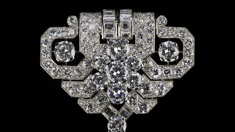 A late Art Deco-style diamond brooch by Cartier.