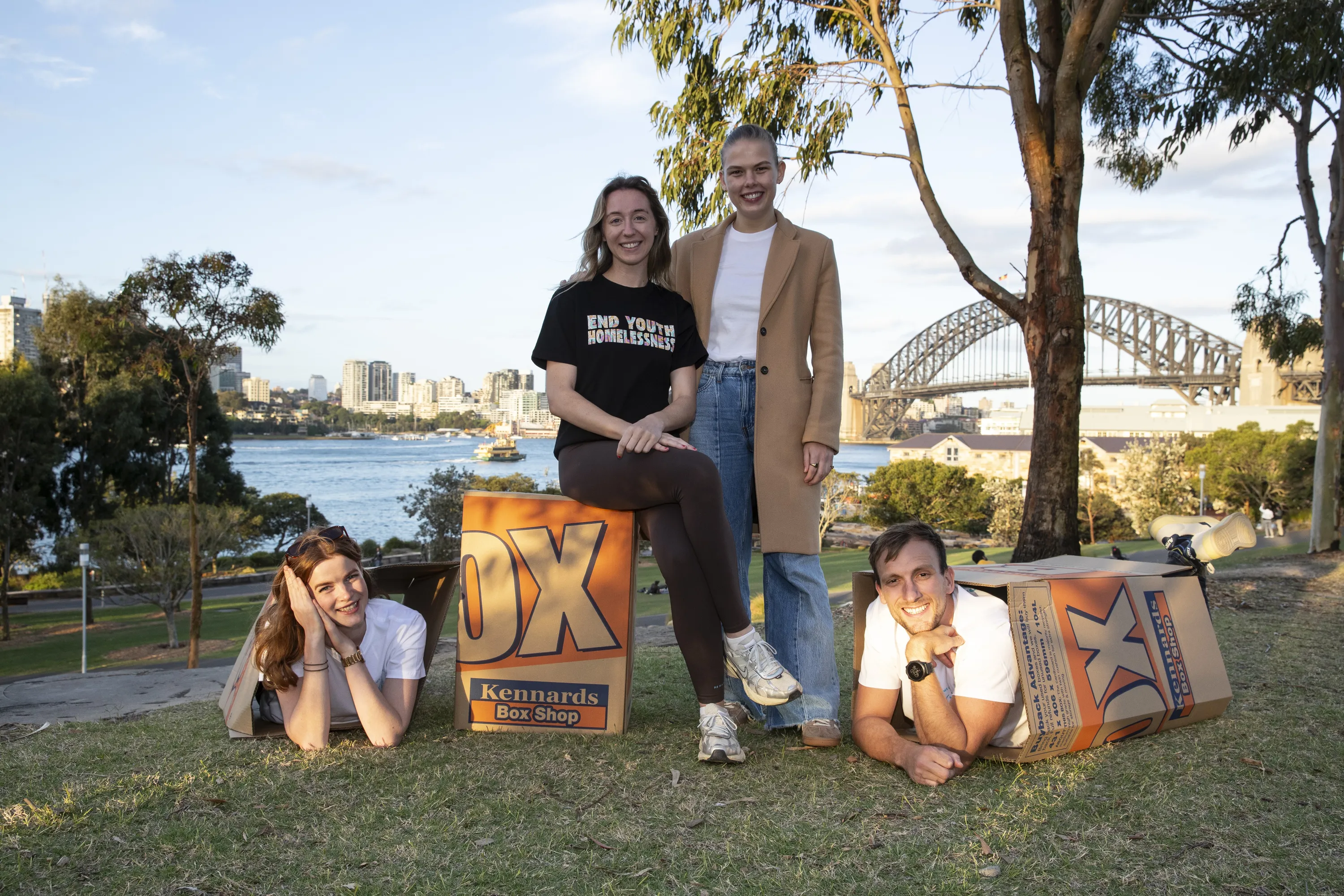 Group of young people at Sydney Harbour
